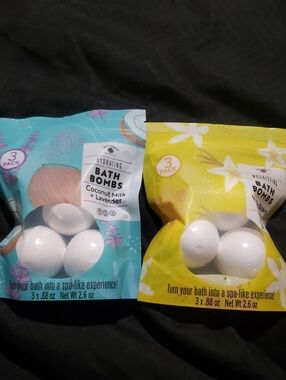 Bolero Bath Bombs New x2 Coconut Milk + Lavender And Vanilla Bean + Honey